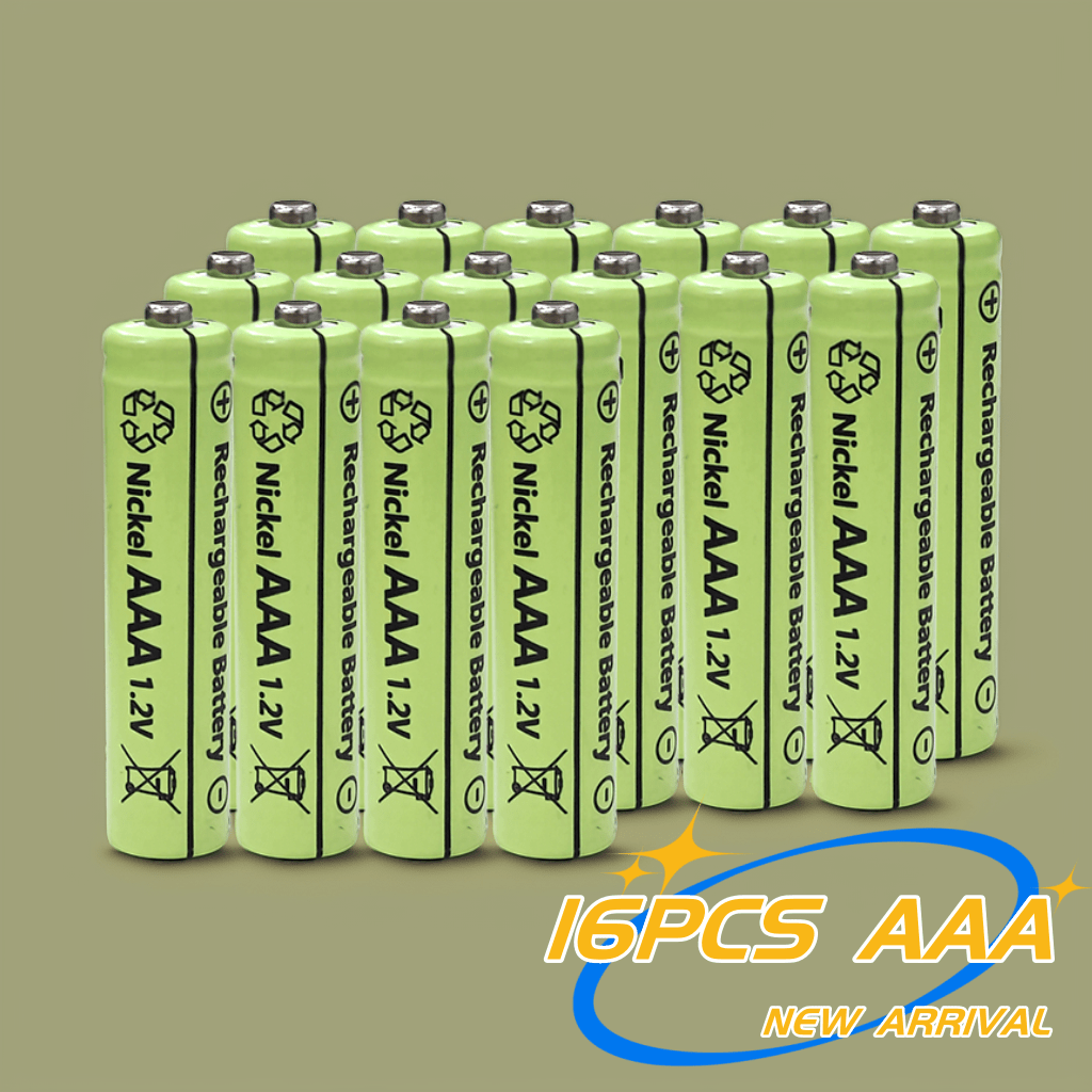 TEMU 16pcs Rechargeable Aa-aaa -metal Batteries 1.2v - -, Reusable For Mp3 , Microphones, Led Flashlights