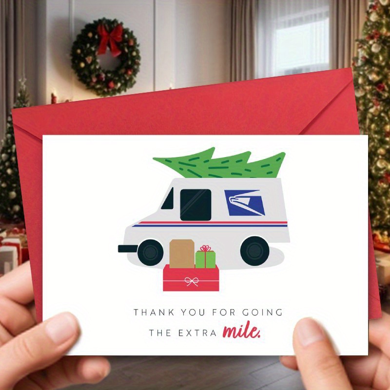 

1pc Christmas Greeting For , You For Going The Mile, Appreciation & For Workers,