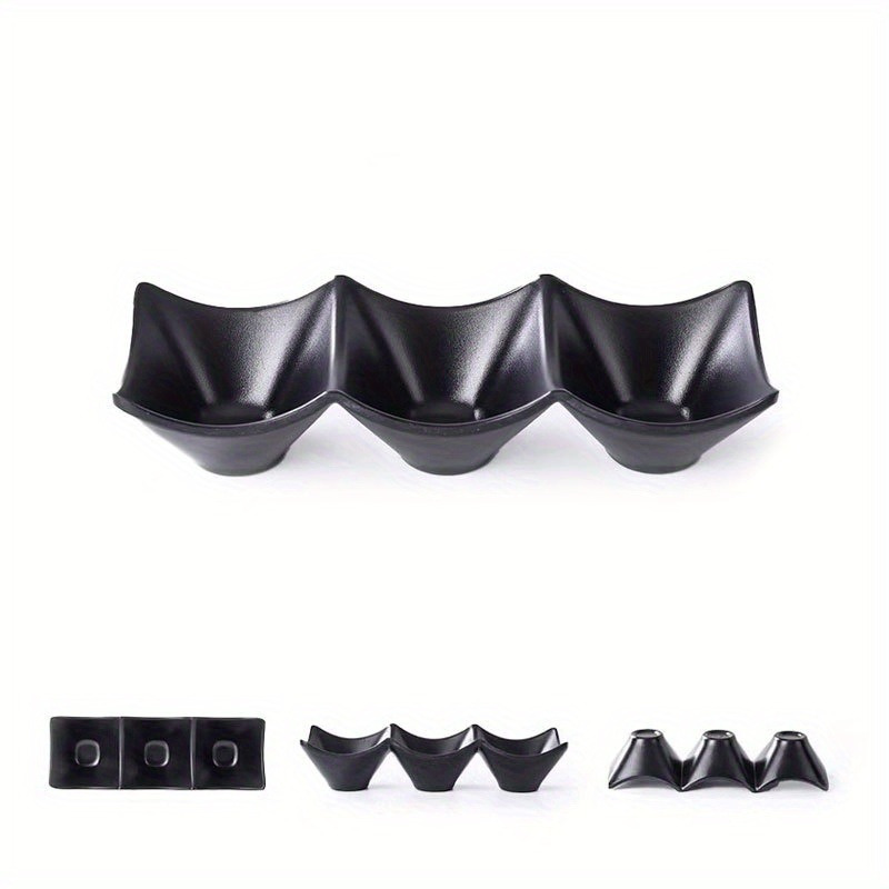versatile 3 compartment   durable plastic condiment server for hot pot appetizers japanese flavors     use Product details 5