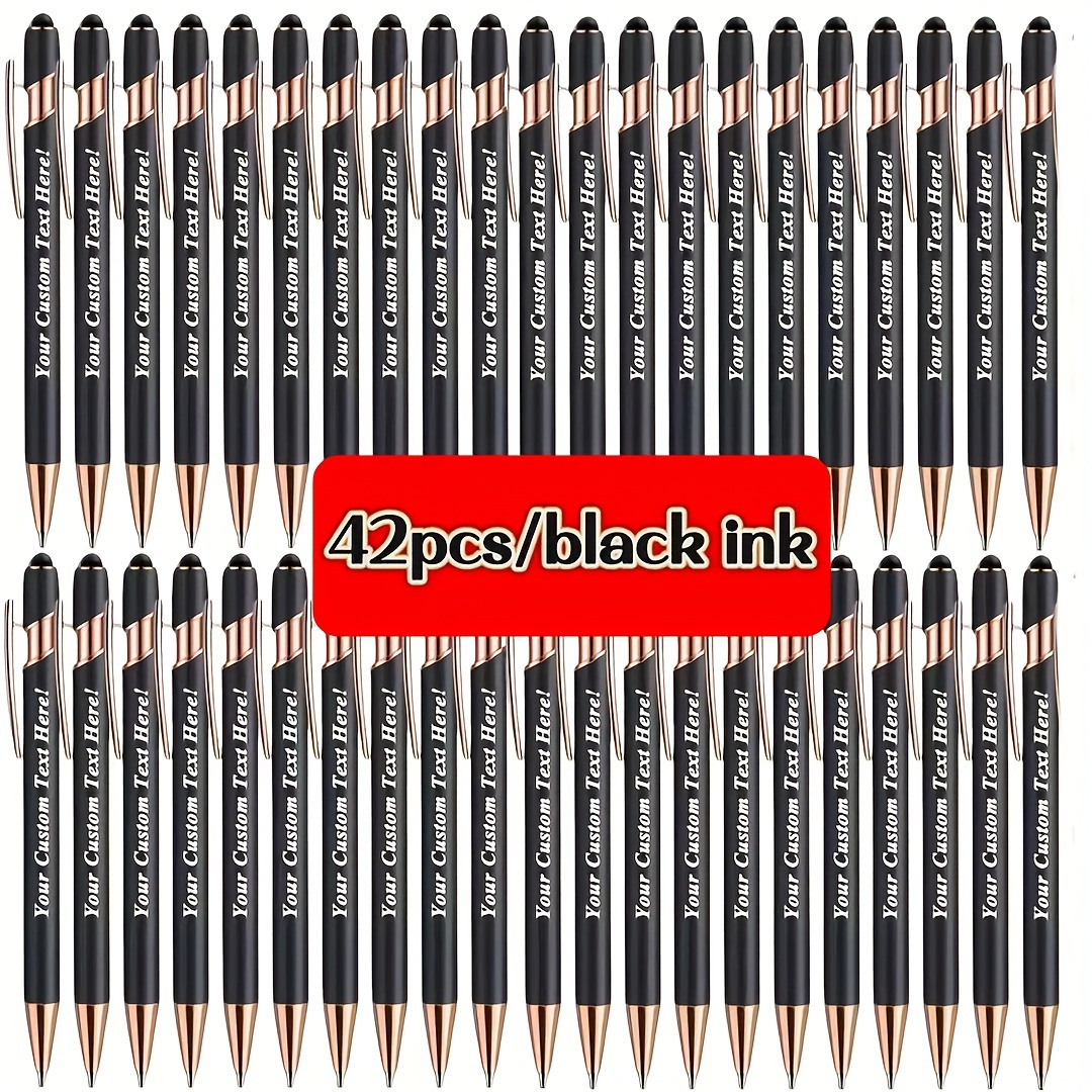 

42-pack Custom Metal Ballpoint Pens With Business , Smooth Writing, Luxury Gift Idea For Graduation, Thanksgiving, Parties