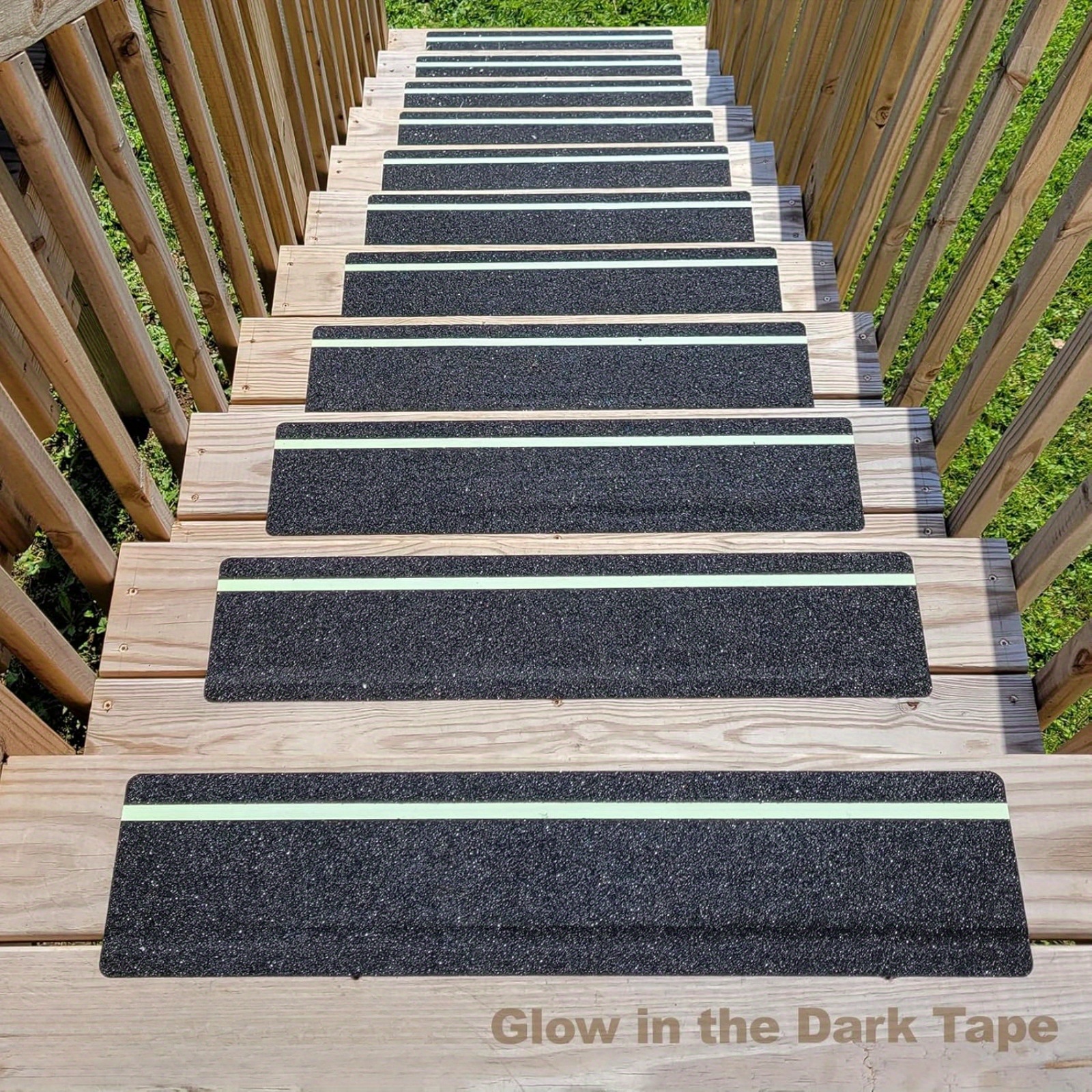 

5-pack Glow In The Dark Non-slip , 6x24 Inches - High Friction, Waterproof Safety Strips For Stairs, Decks, Polyethylene Terephthalate Material