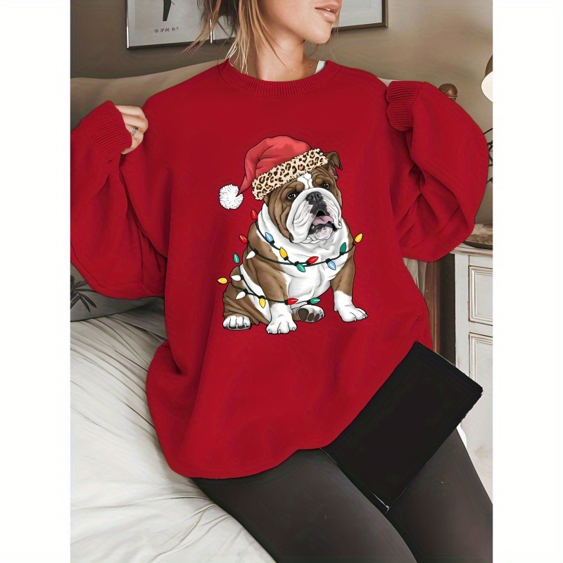

's Plus Size Christmas Sweatshirt, , Pullover, Long , , Top For /