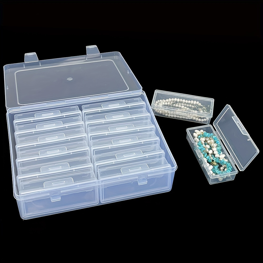 large capacity jewelry box 12 independent compartments transparent portable storage organizer for hair accessories necklaces and rings   Product details 5