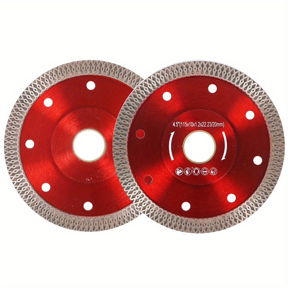 

Cutting Disc 2pcs 4.5 Cutting Disc Wheels Diamond Saw Blade 4-1/ 2 Dry Wet Diamond Porcelain Saw Ceramic Blades For Cutting Tile Porcelain Granite Marbles