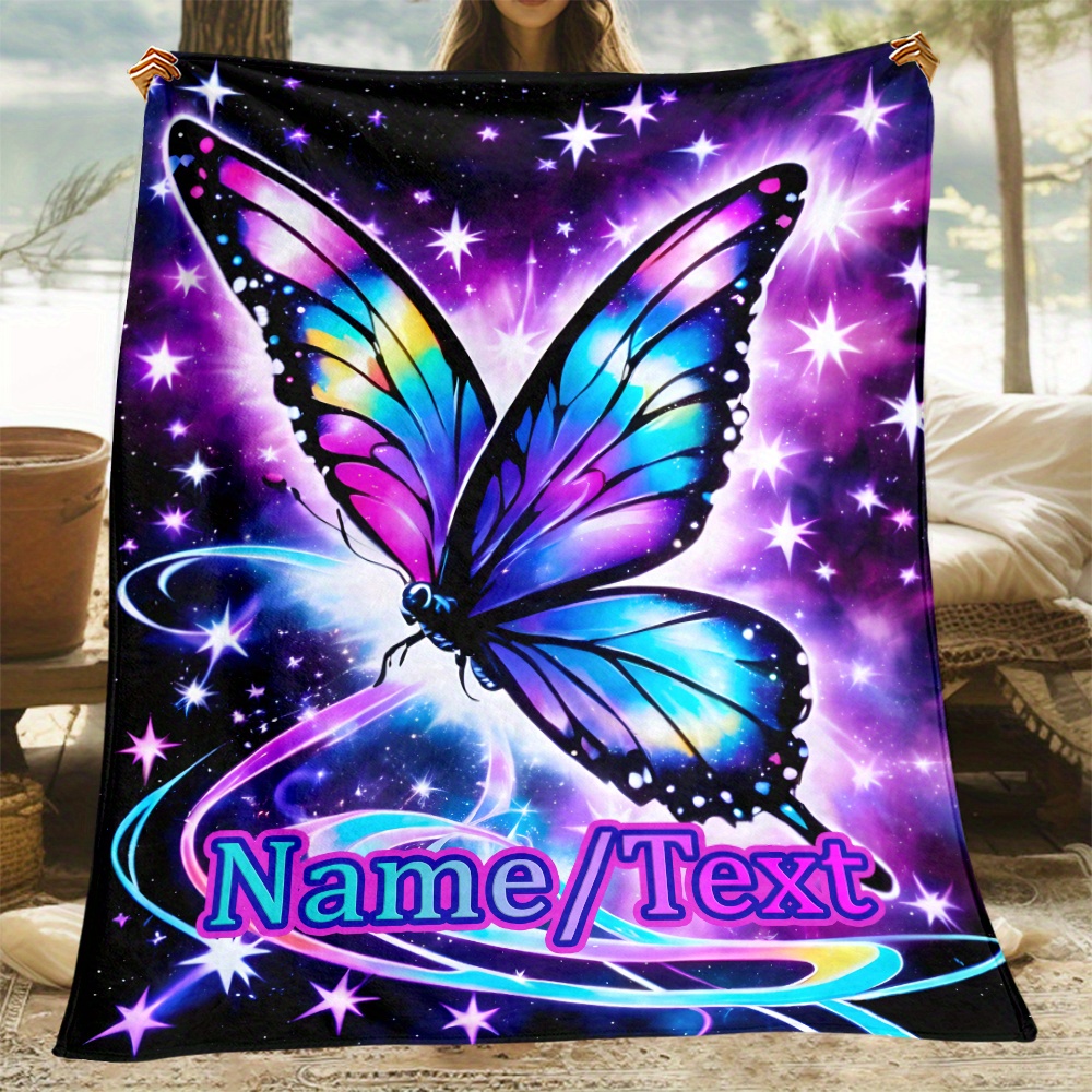 

Personalized Glowing Blanket - Soft, Lightweight Flannel Throw For Couch, Bed, Travel | Custom Name Option | Perfect Gift For Women & Friends, Custom Blanket