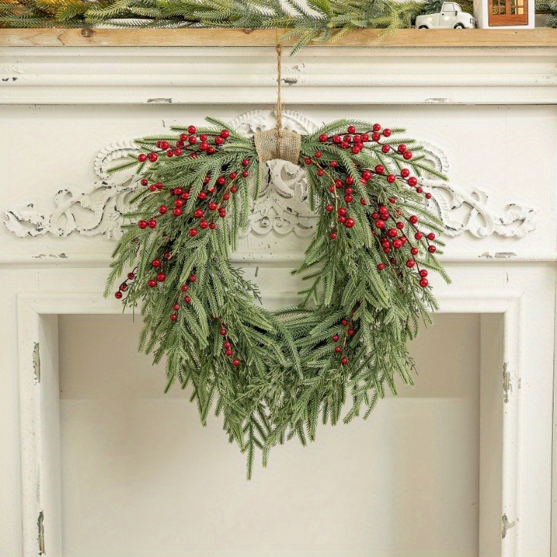 

Christmas Berry Wreaths Holiday Decorations For Door Door Hanging Decorations And Fireplace Hangings Add