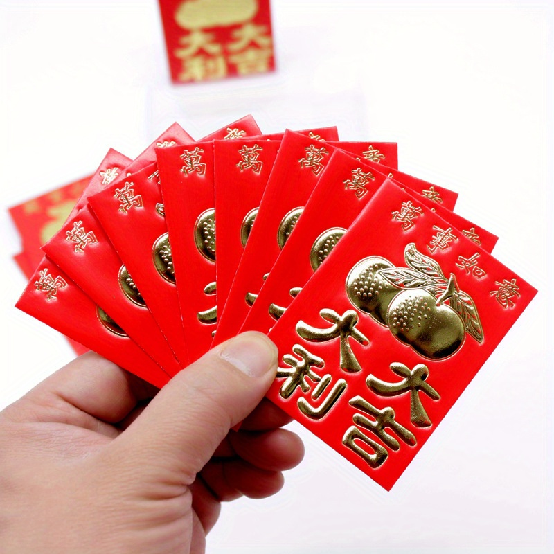 

120-pack Mini Red Envelopes - Chinese New Year & Wedding Festive Red , Pouches For Good Luck And Gifts