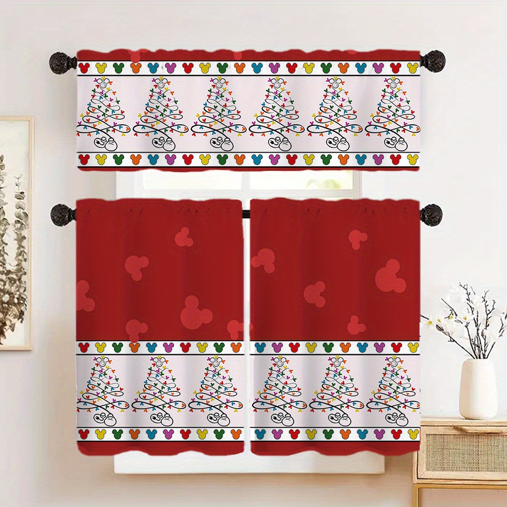 

1pc/1pair Christmas Decor Striped Decorative Curtains, /㎡ Thickened Polyester , - Decorative Curtains, Suitable For , , , Bathroom, , , Etc., Decoration,
