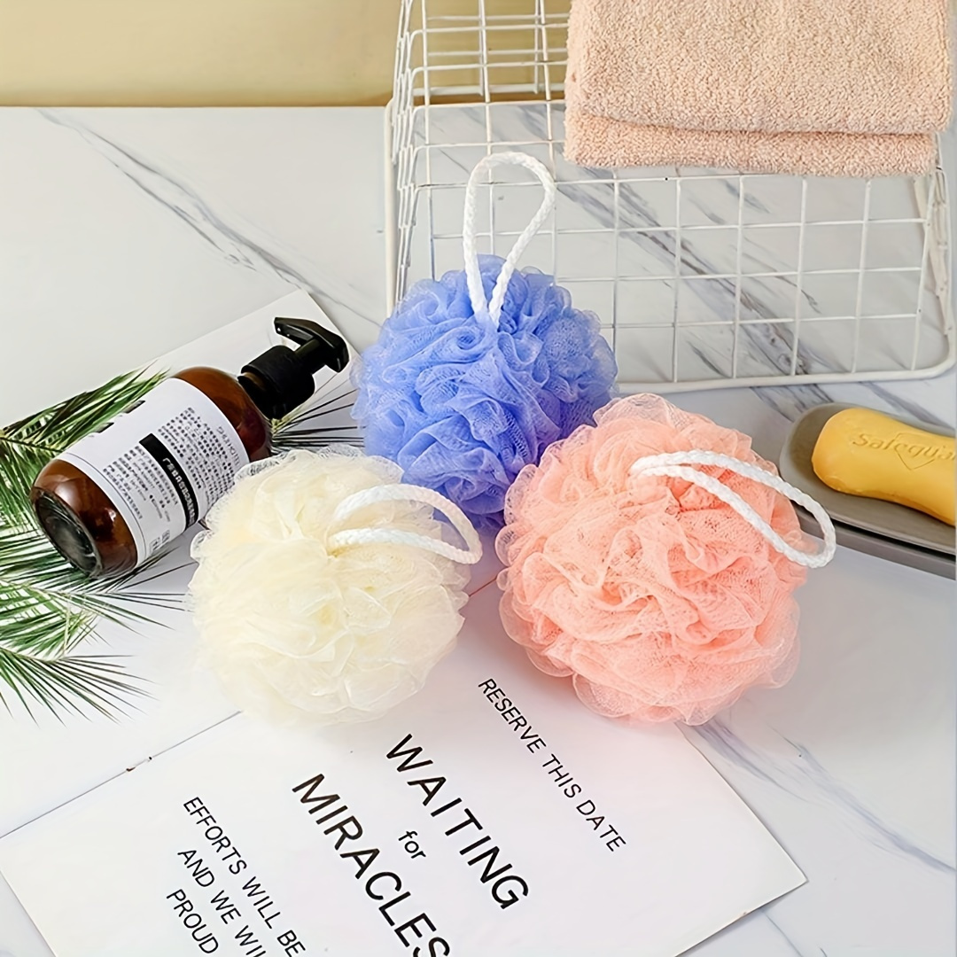 set of 4 large   designed for back rubbing featuring floral shapes ideal for home bathroom use   products serve as cleaning tools details 2