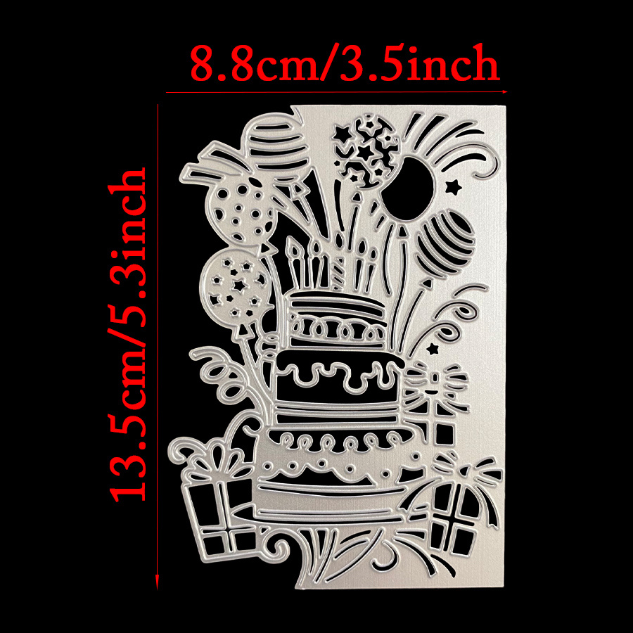 TEMU Fustelle Metalliche per Sfondo Torta di Compleanno per Scrapbooking Fai da Te, Album, Biglietti e Creazioni di Carta