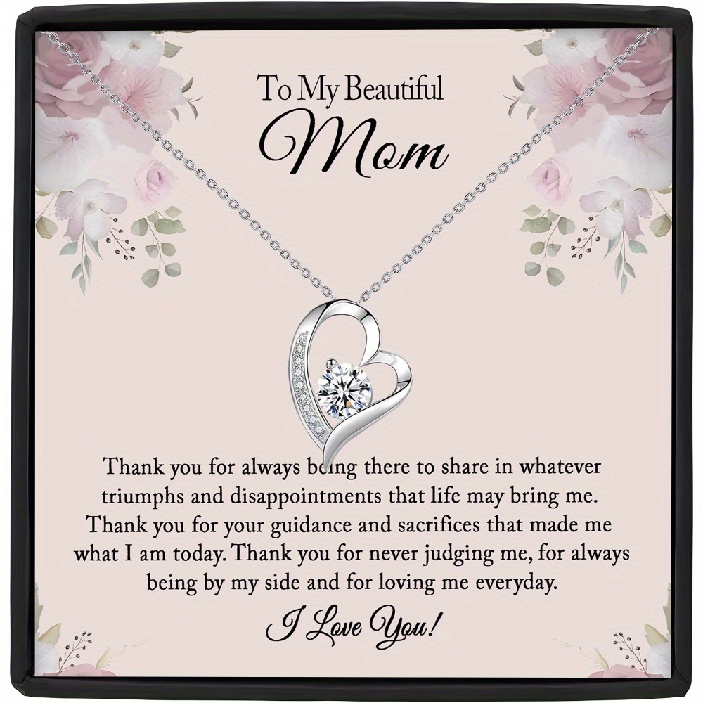 

-shaped Necklace In Box For Mom, Necklace For My Mom, / Son For Mom, Day , Christmas , Encouragement , 's Day