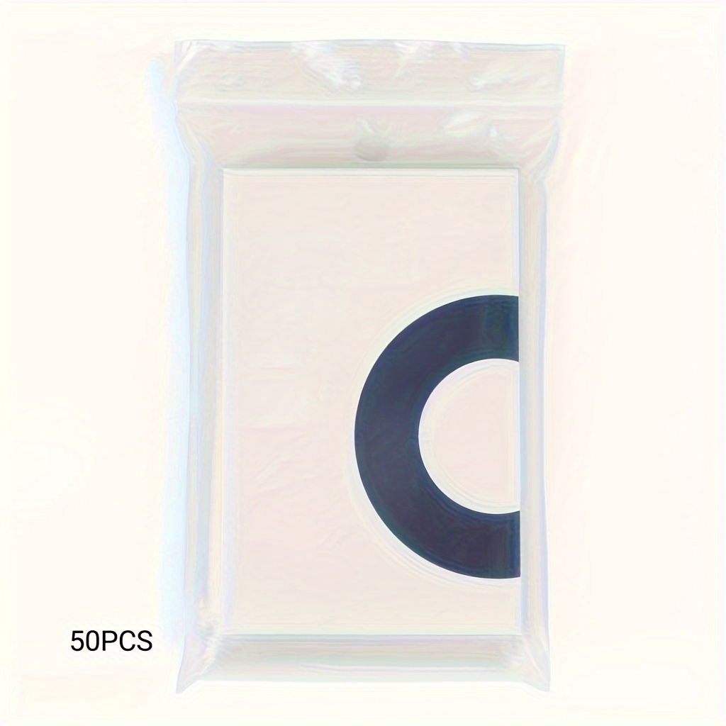 TEMU 50pcs Plastic Card Sleeves For Photos & Collectibles - Ideal For Albums & Protection