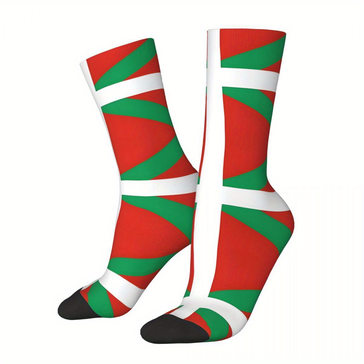 TEMU 1 Par de Calcetines para Hombre con Estampado de y Cuello , Sin Costuras, con Impresión Digital 3D, Transpirables, Cómodos, Casuales, para Usar