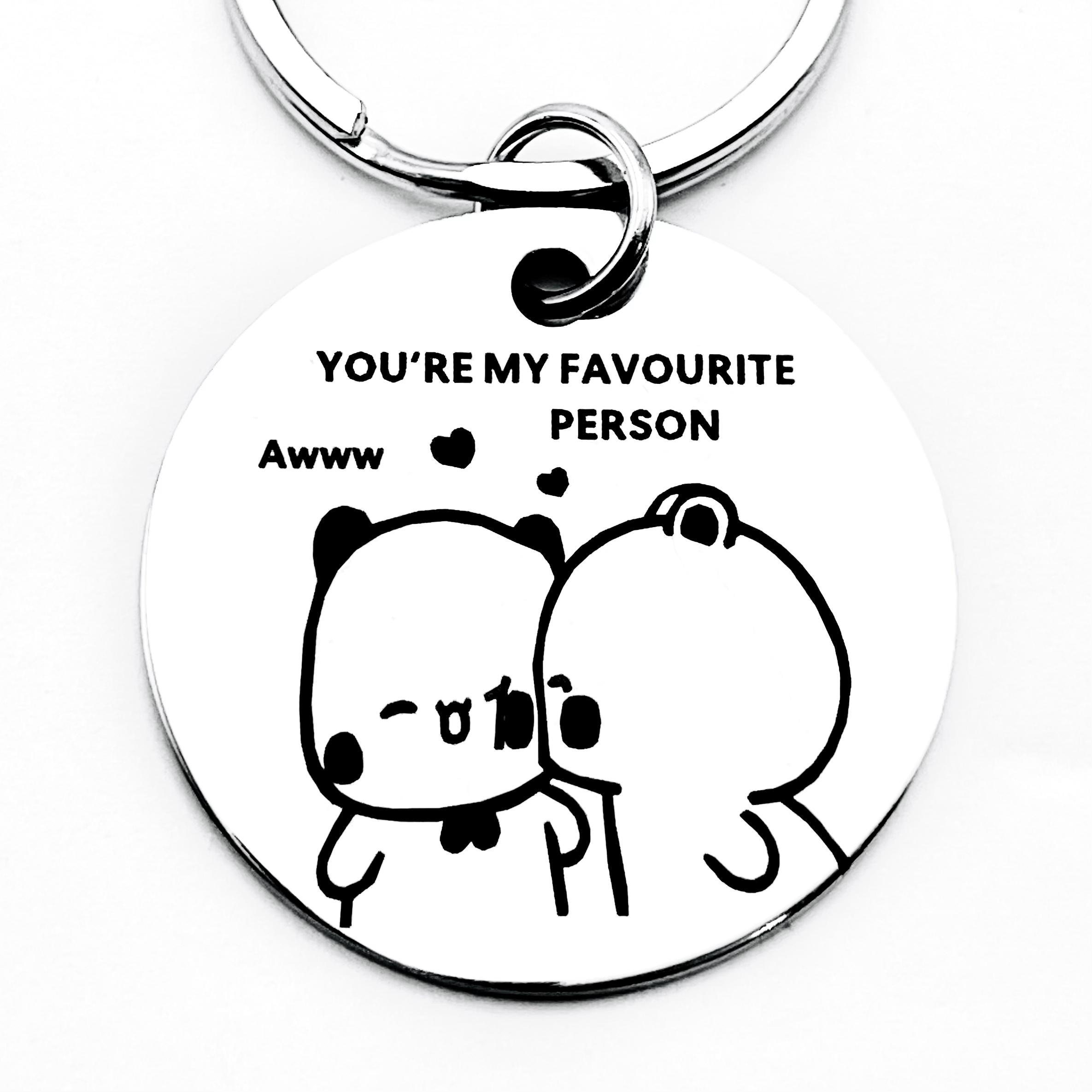 

Bubu Dudu Couple Steel Keychain - The , Christmas, And 's Day, Suitable For Both Men And Women