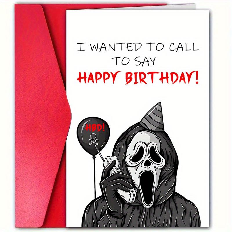 

Horror Greeting Envelope, 1pc, For Anyone, Humorous For , , , - , Celebratory Occasion Wishes