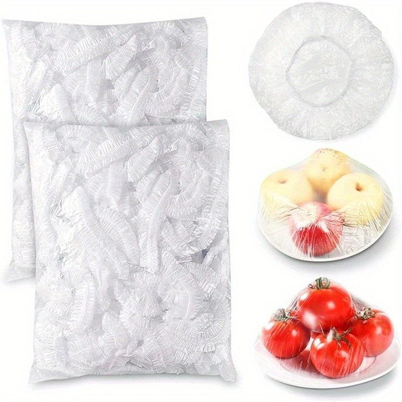 set of   reusable cling bags for flexible food storage lids adjustable plastic seals for bowls suitable for outdoor use picnics hotels   and fruit wrapping   serves as a transparent shower cap for hair salons and restaurants details 1