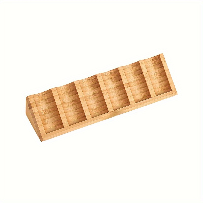 1pc Wooden Oil Display Stand - 6 Organizer, Painted - , No Installation , Unscented Cosmetic Display Box ( Not Included)