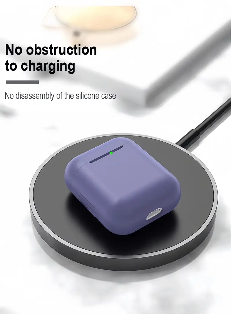 1/2 pièces, étui 1 pièce, adapté pour étui en silicone fil pour écouteurs, compatible avec et 2ème génération détails 2