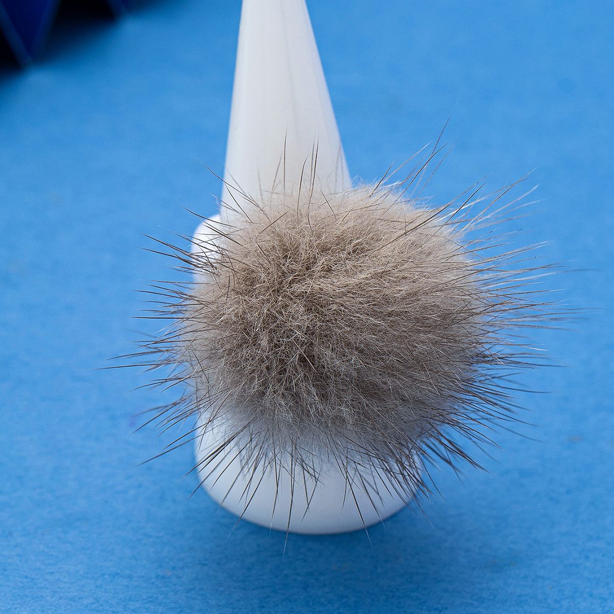 Fashionable Furry Ball Ring Accessory
