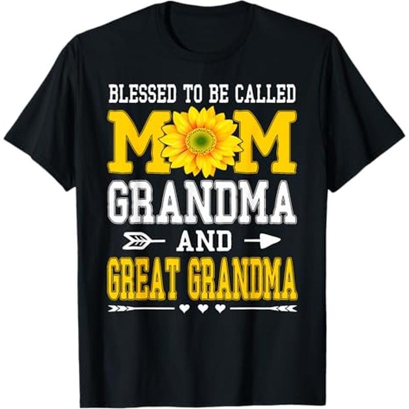 

Blessed To Be Called Mom Grandma Great Grandma Day T-shirt, 100% Cotton, Halloween Thanksgiving Christmas Gift For Men Women , S-xxxl, Black