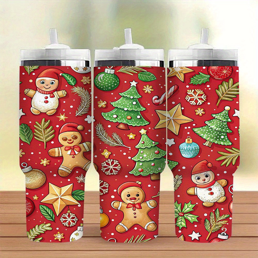 

30oz Steel Insulated - Christmas Pattern, Car Cup , Mug For Hot And Beverages,