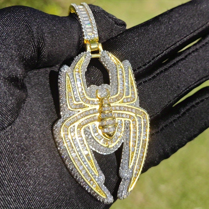 

18k Gold- Spider Pendant Moissanite - , For & (includes 3mm Steel )