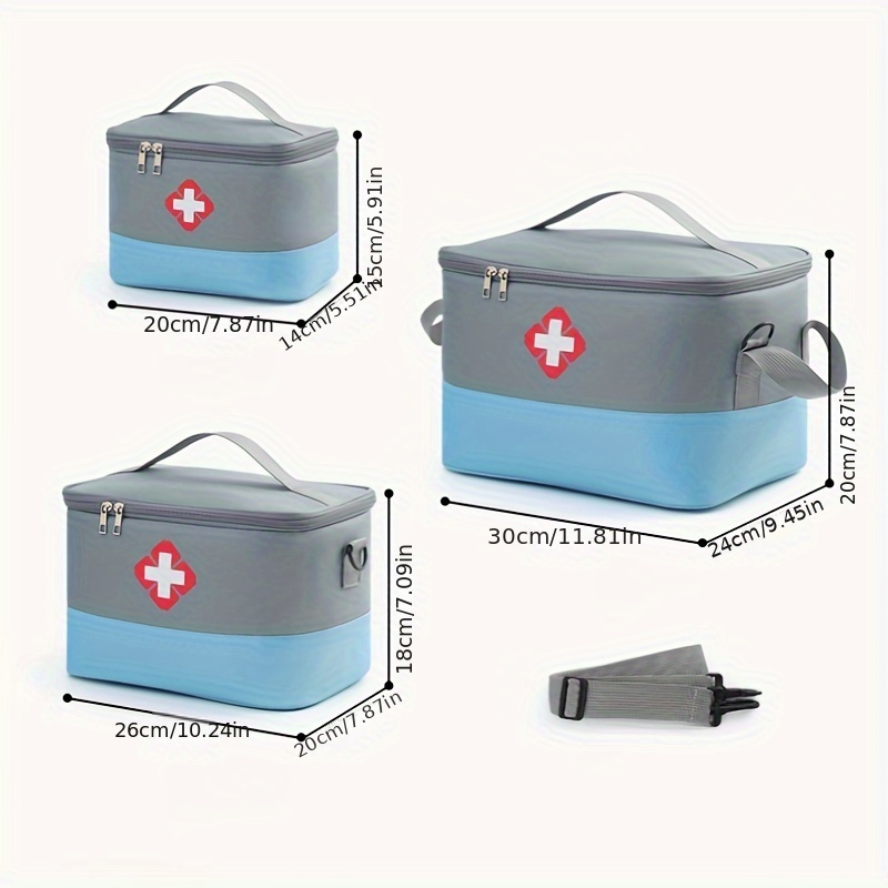 large capacity medicine storage bag with handles portable household organizer for pills   and desk essentials ideal for bedroom bathroom office and travel details 1