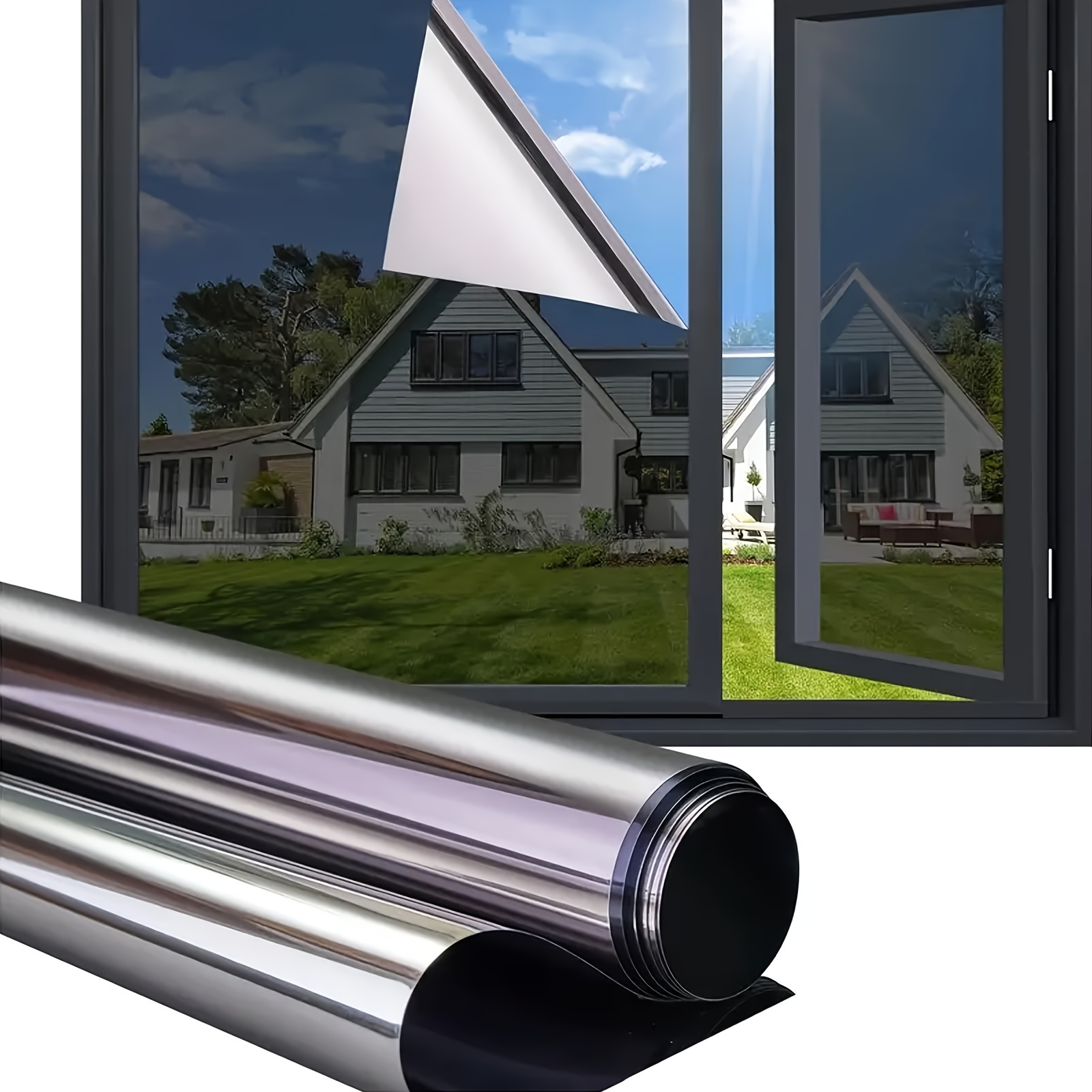 

Apply Heat-insulating Film To The , 23.6*118in -peeping Sunshade Film, -uv Sunshade Film, Perspective Film, Suitable For , Rv Camping, Bathroom, And Bedroom - Enhancing And . Decoration