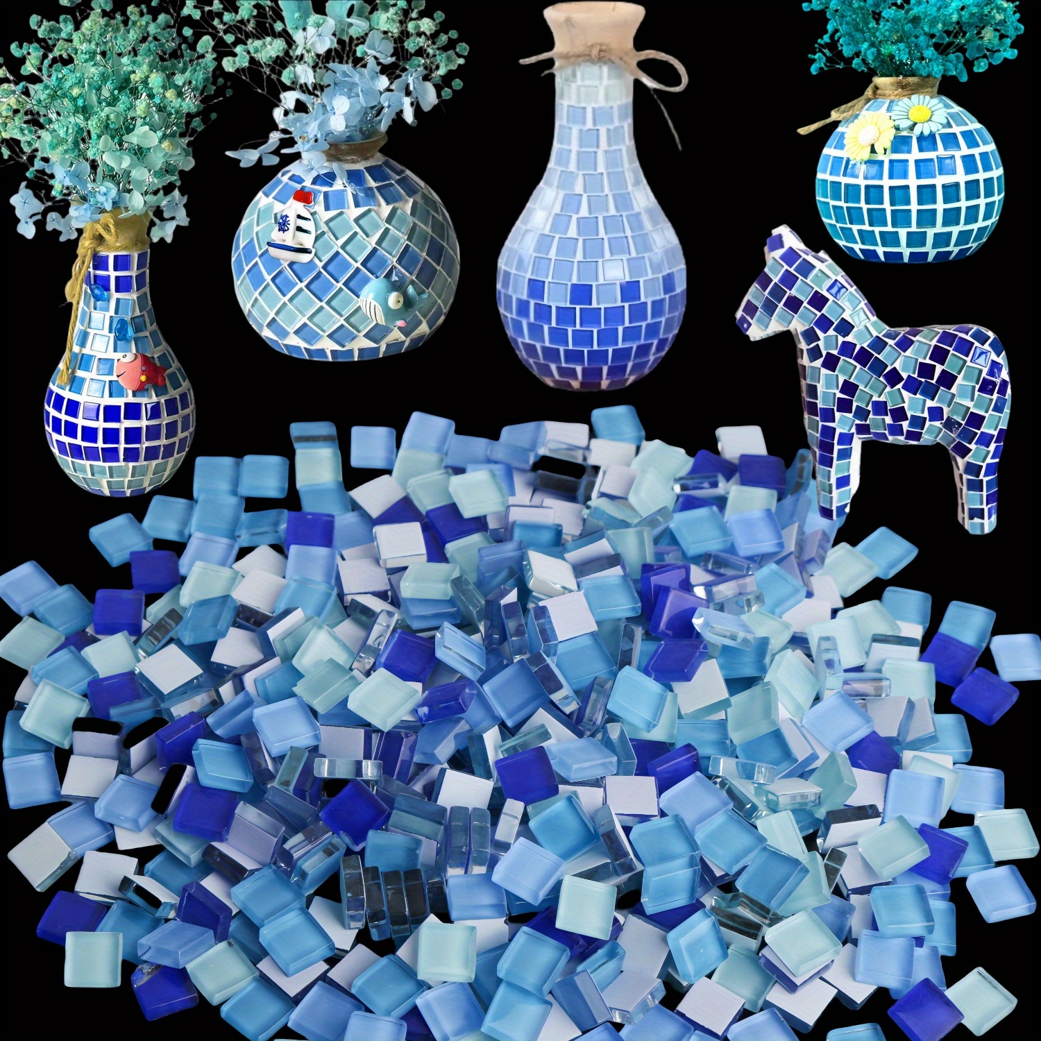 50Pcs Mini Round Mirror Mosaic Tiles - 1cm Silver Glass Tiles For DIY Craft & Decor