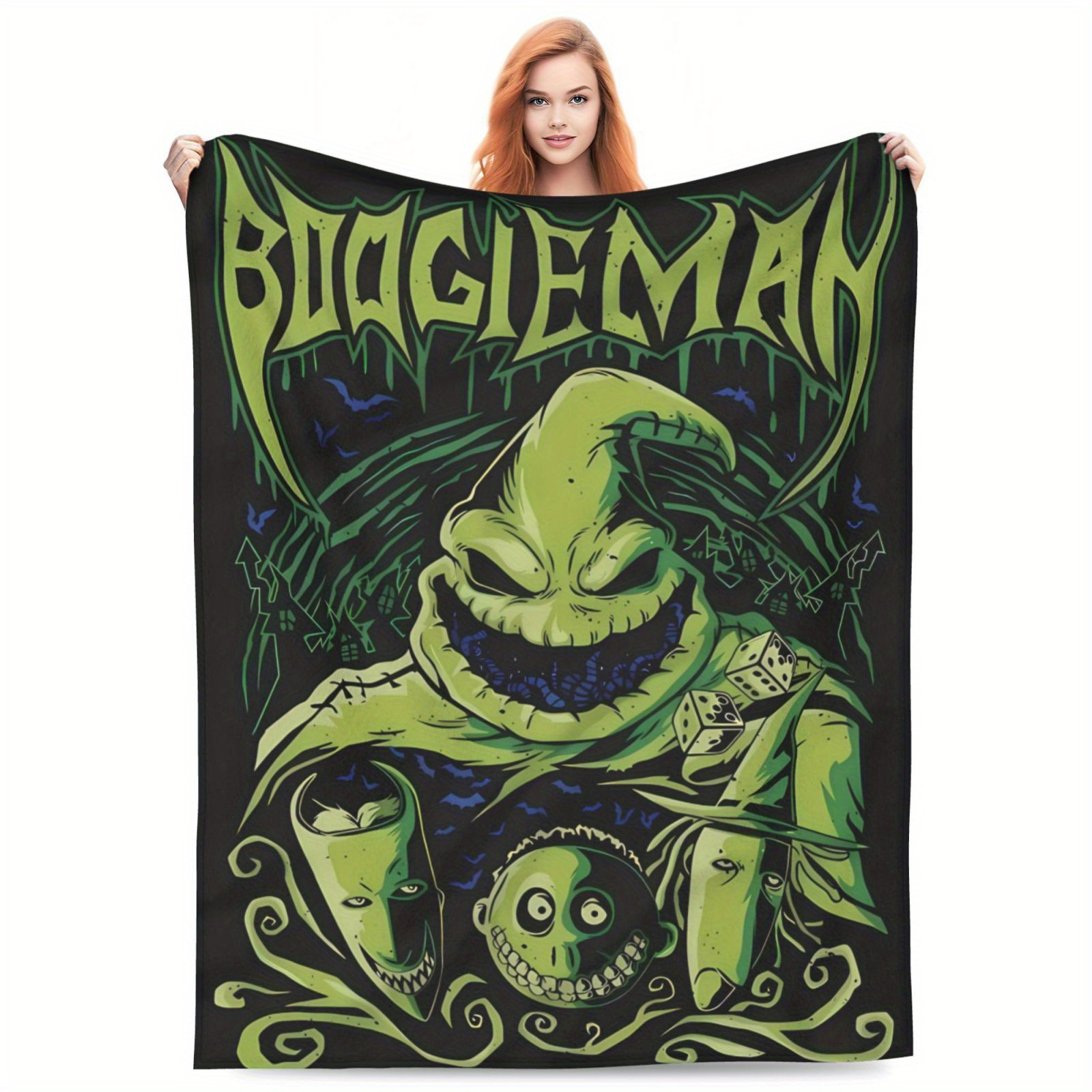 

1pc Christmas Fleece Blanket - Knitted , , , Sofa Bed Blanket For , Bed, Camping, , - Halloween & Christmas