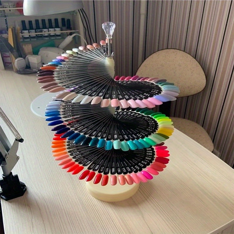 

120-color Nail Display Stand - Hypoallergenic Diy Nail Art With Spiral Design, Organizer For Gel Polish Colors, Ideal For Salon And Home Use, Nail Art Supplies