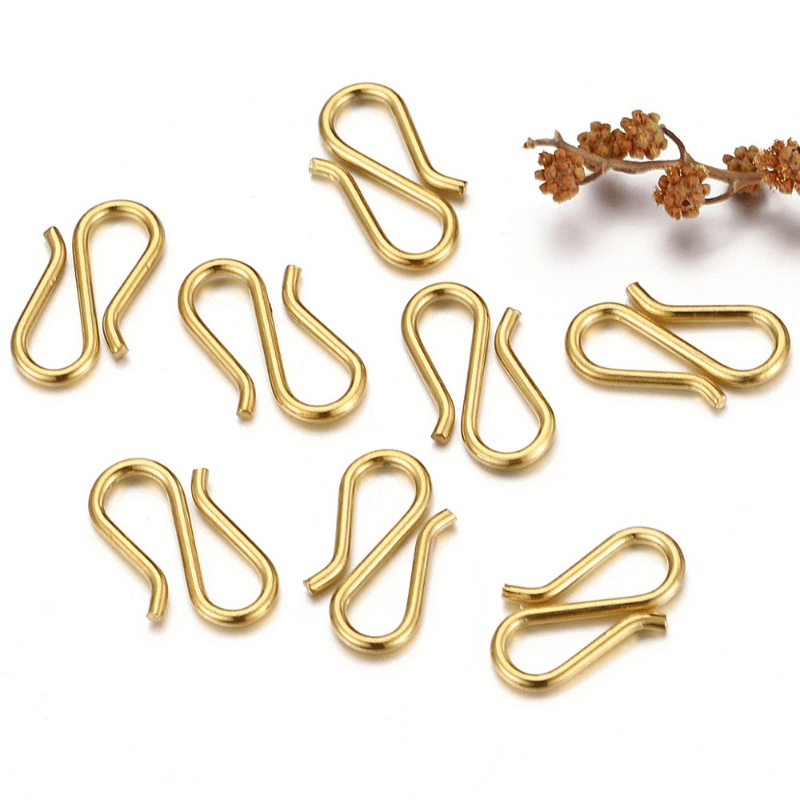 20pcs Stainless Steel Clasp Connectors - Diy Necklace Hooks, Bracelet Charms Jewelry Making Accessories