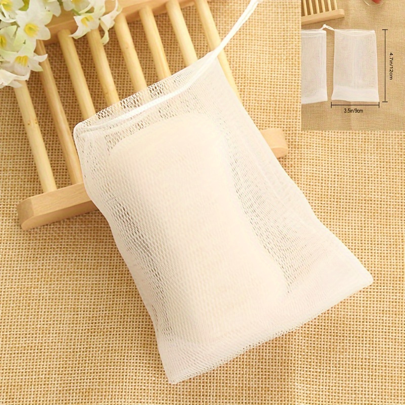 

20pcs Unscented Drawstring - Foaming Net For And Exfoliating