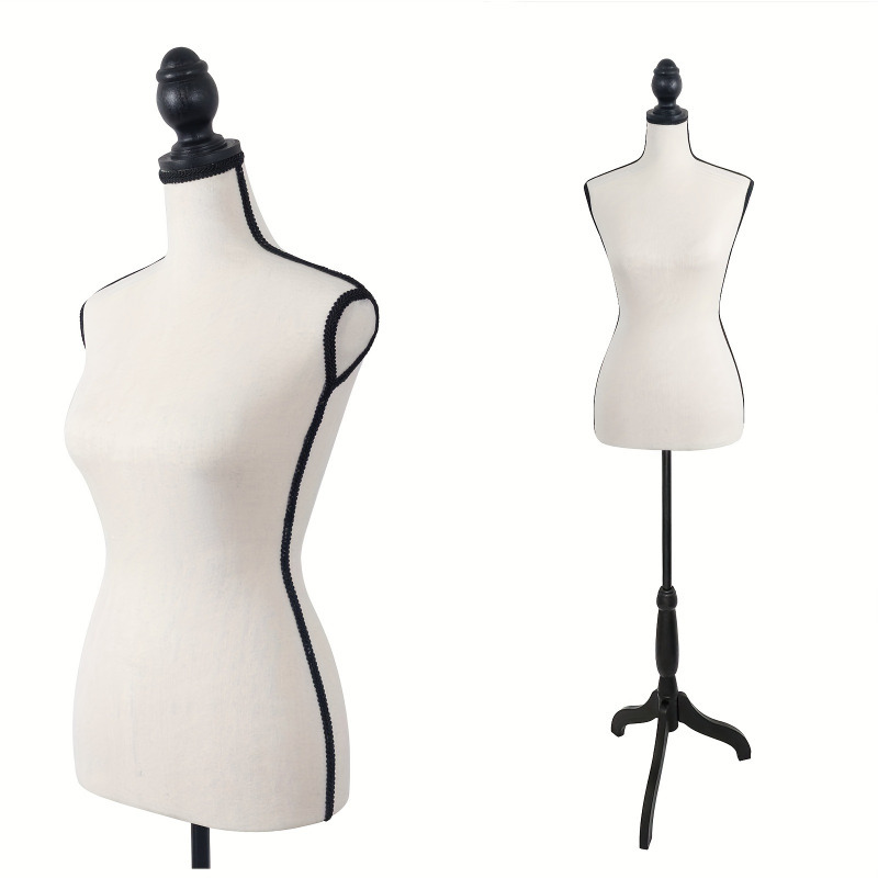 

Adjustable Female Mannequin Torso Dress Form - 58-67" Height, Foam Body With Tripod Stand For Display & Fitting, Sewing And Knitting Supplies