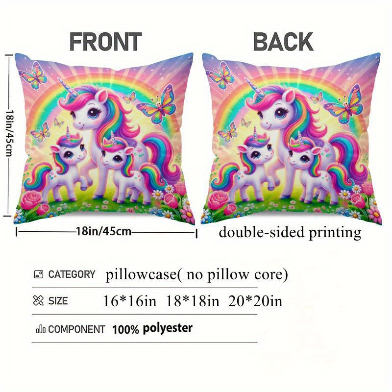     family decorative pillow cover soft polyester zippered machine washable   bed sofa leisure chair double sided print   home holiday decor pillow not included details 2