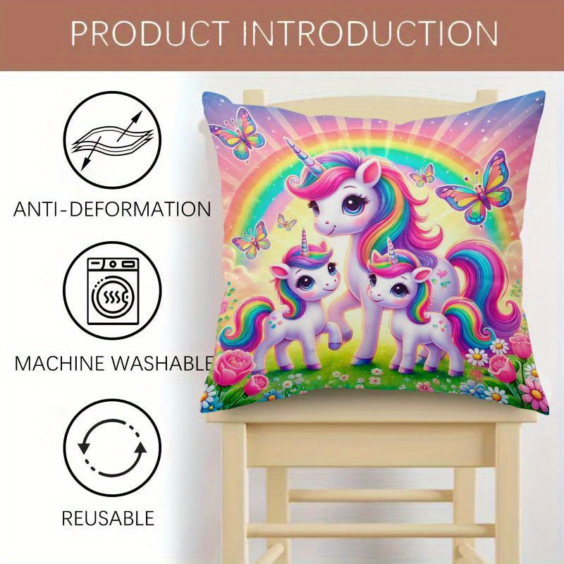     family decorative pillow cover soft polyester zippered machine washable   bed sofa leisure chair double sided print   home holiday decor pillow not included details 3