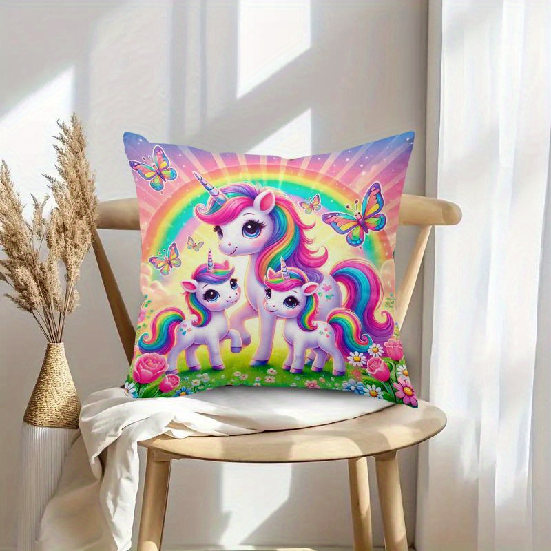     family decorative pillow cover soft polyester zippered machine washable   bed sofa leisure chair double sided print   home holiday decor pillow not included details 5