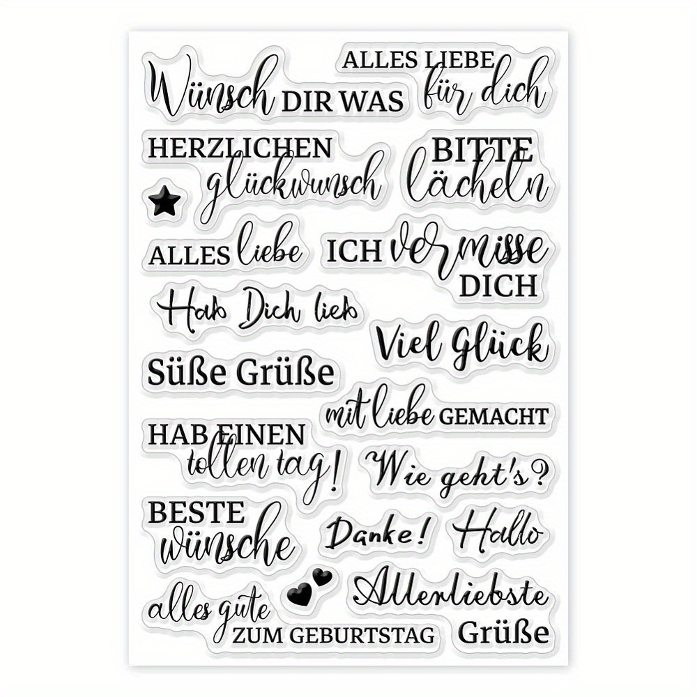 1sheet Pvc Plastic Clear Stamps For Scrapbooking Photo Album Cards Making Word 160x110x3mm