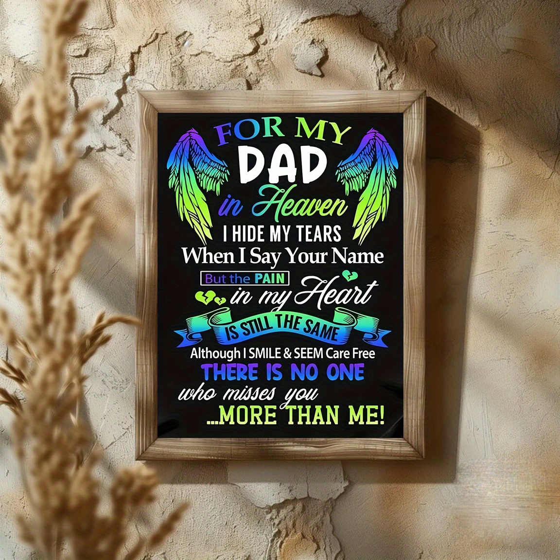 

Dad - Art For , , And Bathroom Decor, Bereavement , 12inx16in, 1pc