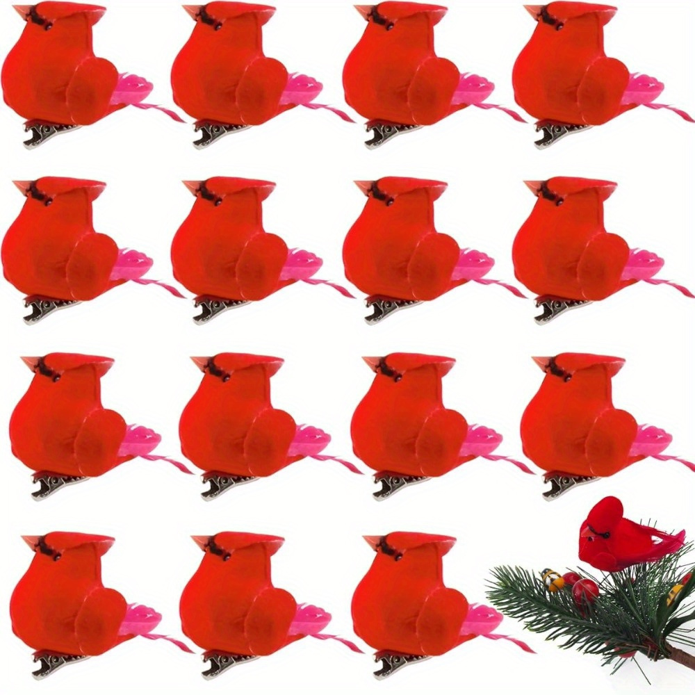 

12pcs Christmas Foam Clip On Christmas Tree Ornament Decorations - Wreaths Garland Centerpieces Decoration Crafts