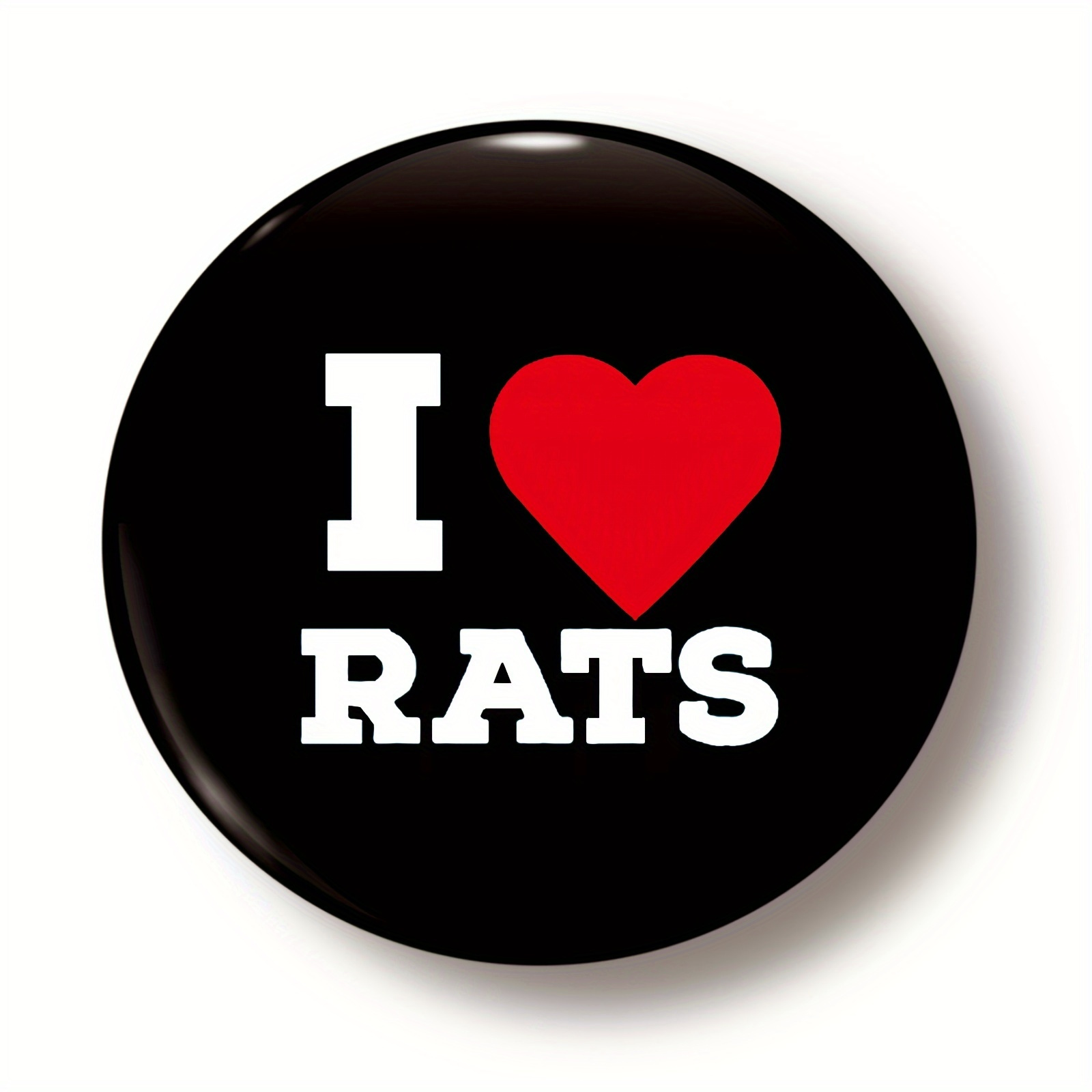 TEMU 1 pieza de Pin de Botón 'Amo a los Ratones' - de Plástico de 44mm/1.73" y Bolsos, de