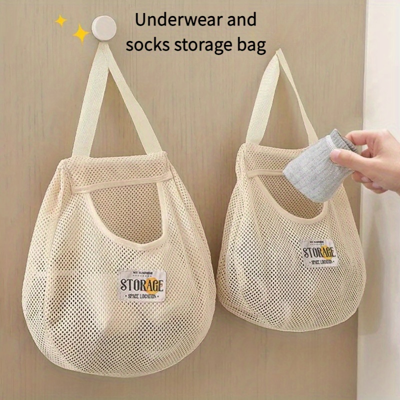 

Sock Storage Bag Small Bag Hanging Bag Household Breathable Hanging Underwear Storage Net Bag Dormitory Storage