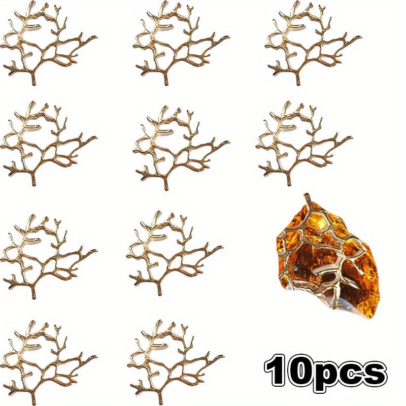 

1pc Alloy Coral Branch Embellishments, For Diy Hair Accessories, Bridal Hairpin, Costume Jewelry , Craft Pendant Decoration