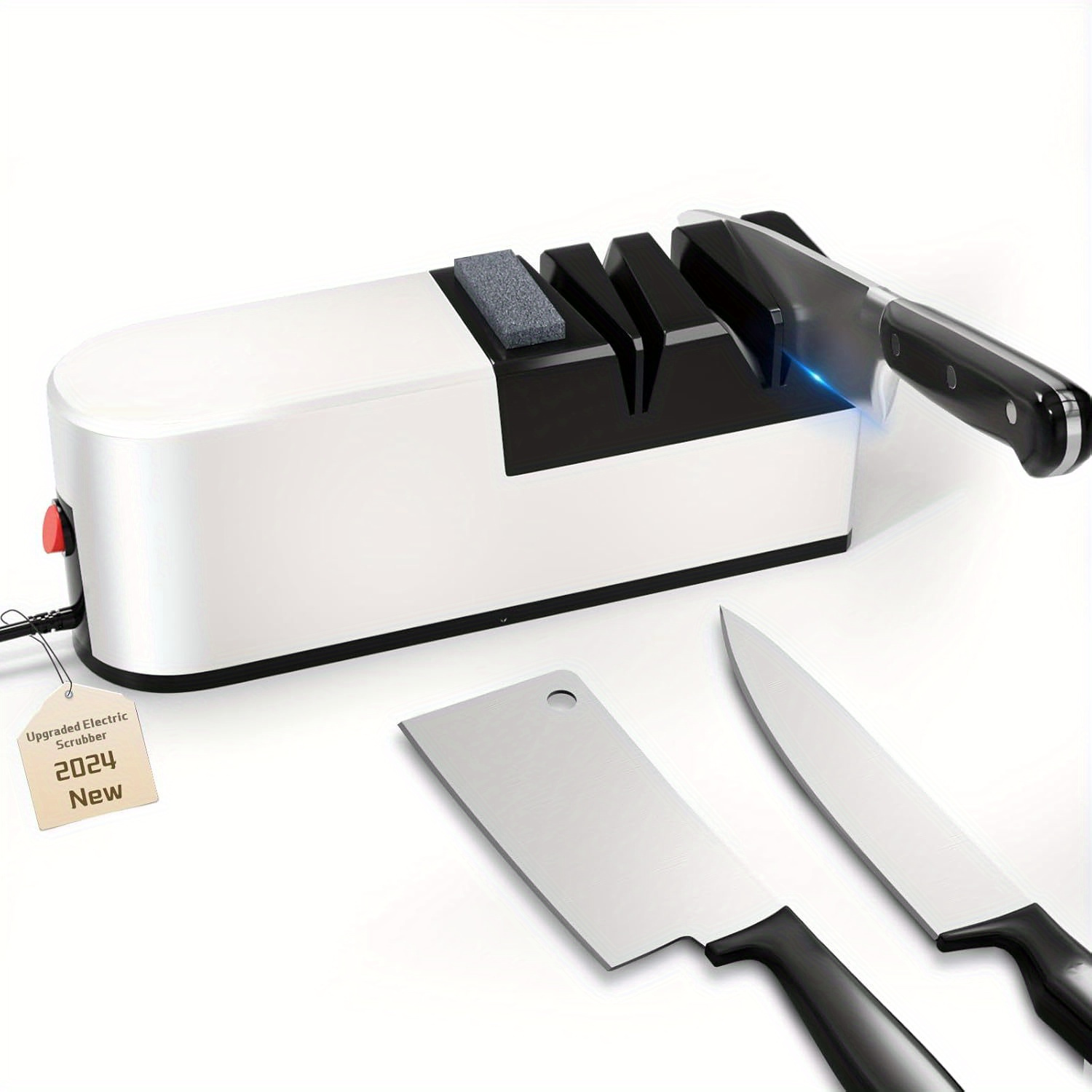 TEMU Electric Knife Sharpener, Sharpening System, Professional Diamond Sharpener For Roughing, Repairing And Sharpening Knives