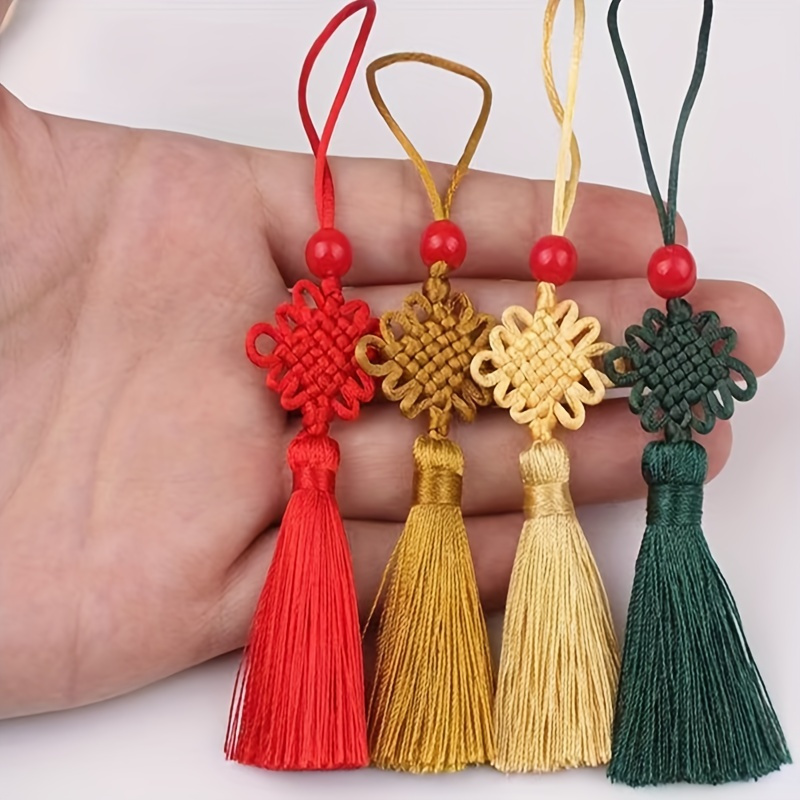 

20 Chinese Knot Tassels - Mini Fabric Knot Tassels For Wedding Decoration, Handmade Pendants, And New Year Gifts, Home Decoration - Gifts And Decorations Without Batteries Or Power Supply.