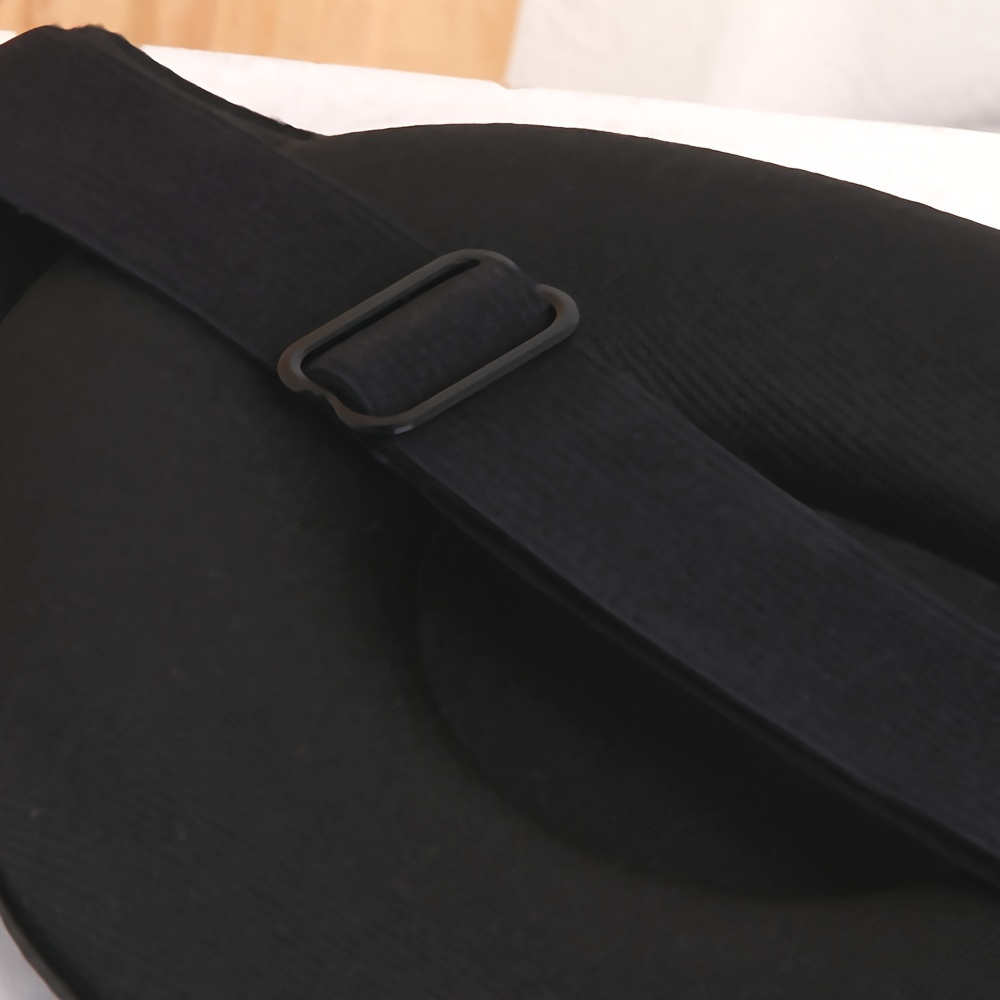 1 Máscara de ojos de sueño 3D negra ultra suave de diseño ergonómico, perfecta para dormir y viajar, portátil