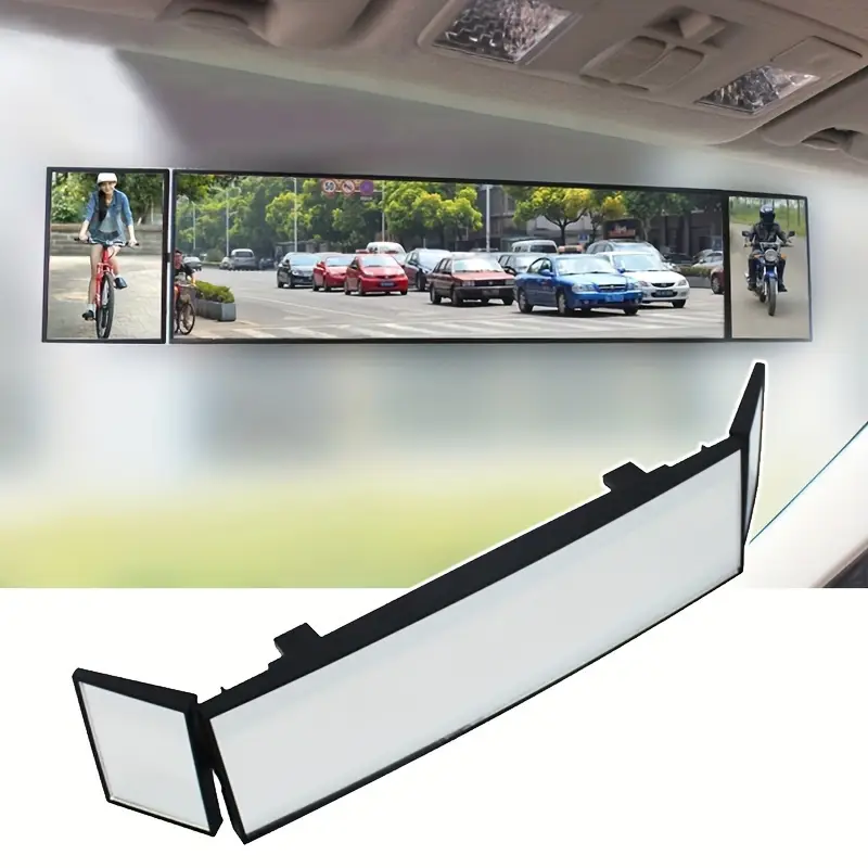 yaseenlin wide angle convex car rear view secure clip on seamless curved design for visibility fit for cars suvs and trucks accessory seamless vehicle glass surface details 0