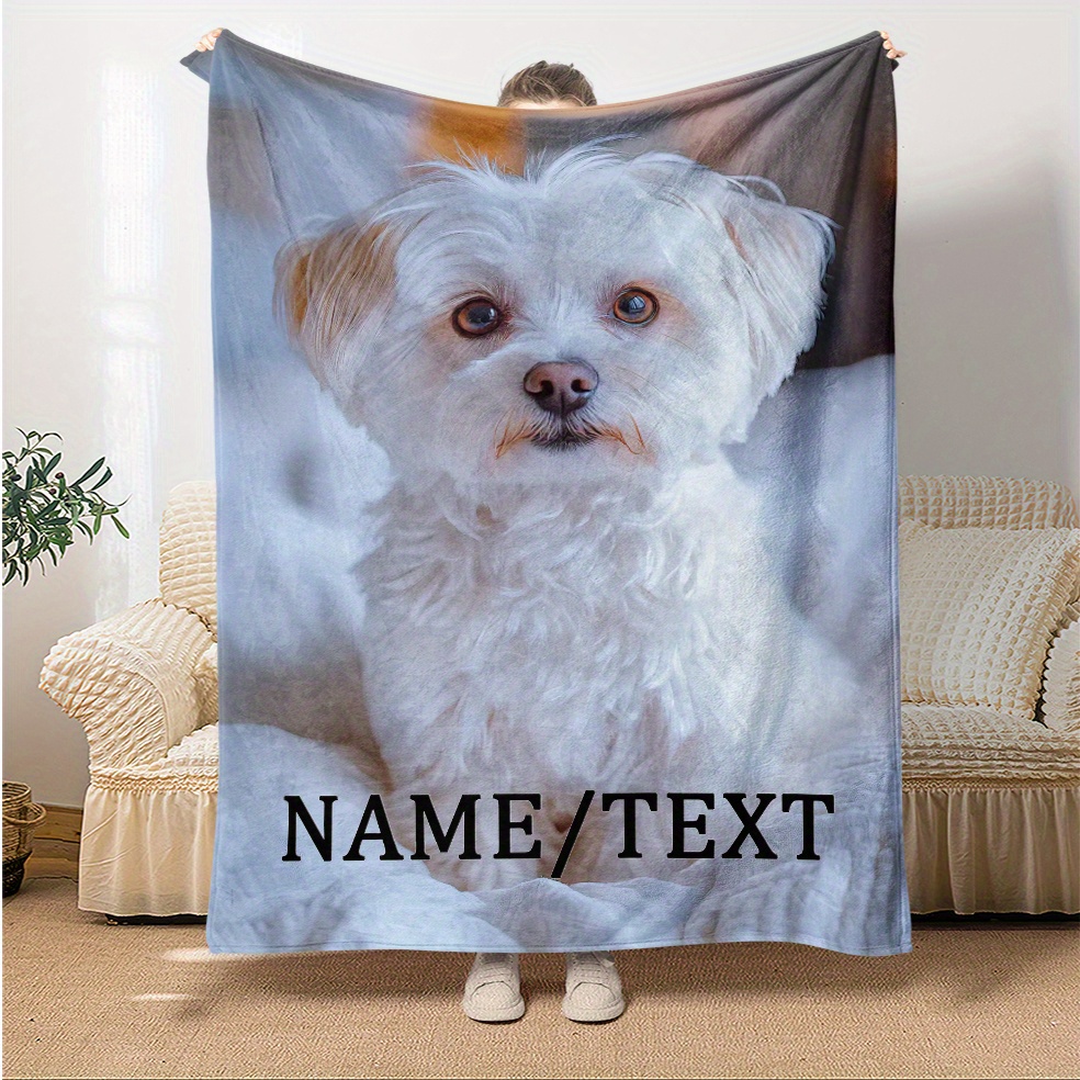 

Custom Flannel Throw Blanket - Soft, Warm & Lightweight For Couch, Bed, Office, Camping | Polyester, Perfect Gift For Pet Lovers