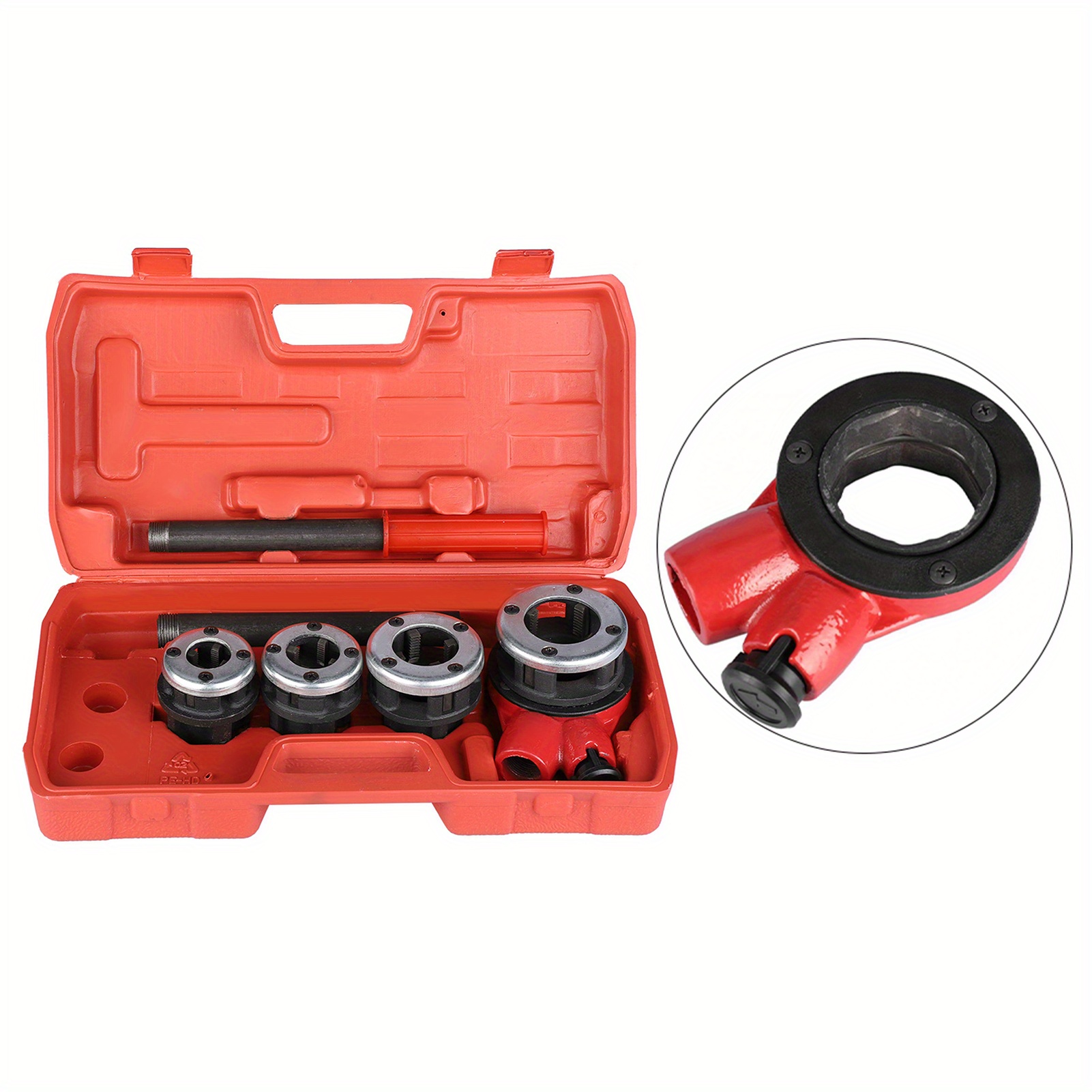 

4 Dies Threading Kit 1/ 2" 3/ 4" 1" 1- 1/ 4" Tool For Threading Steel And , For Diy Enthusiasts, Threading