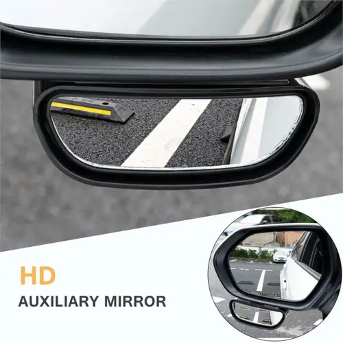 2-Pack Adjustable Side Wide Angle Convex Blind Spot Mirror – Stick-on For Cars